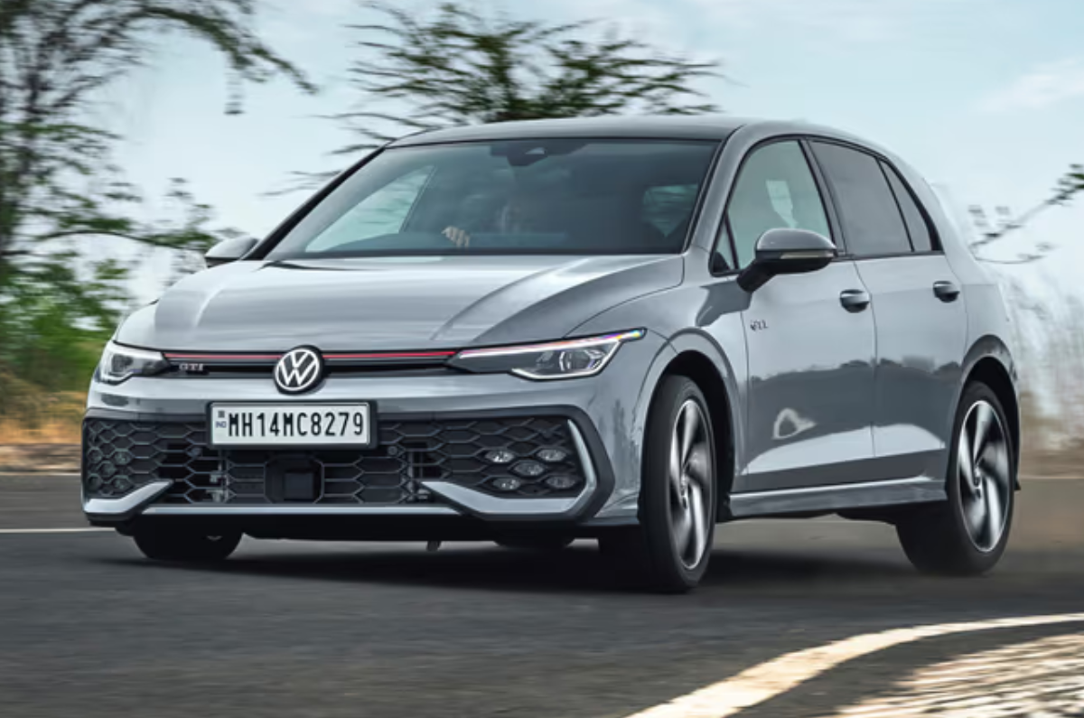 Volkswagen Golf GTI driving on track